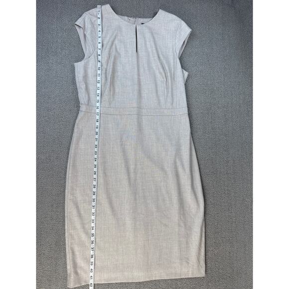 NWT Ann Taylor Dress Career Knee Length Business Tan Size 12 - Picture 4 of 6